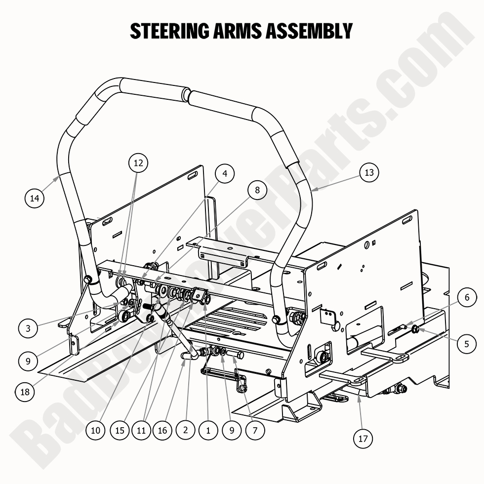 2020 ZT Elite - Steering Arm Assembly